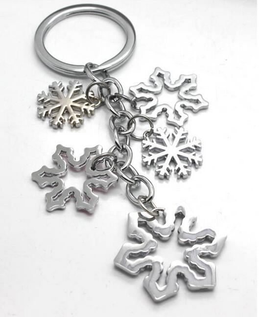 Snowflake Metal Keychains
