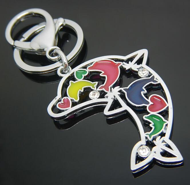 Hollow out Chrome plating Fish Keychains