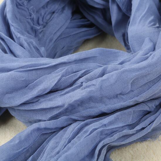 Blue Fashion Design Acrylic Long Polyester Woman Scarf