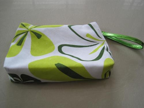 Fashion Silk Printing Nylon Clutch Cosmetic Wash Toiletry Bag