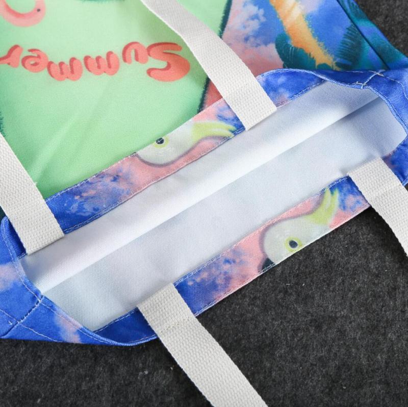 Heat Transfer Promotional Custom Printed Cotton Tote Bag