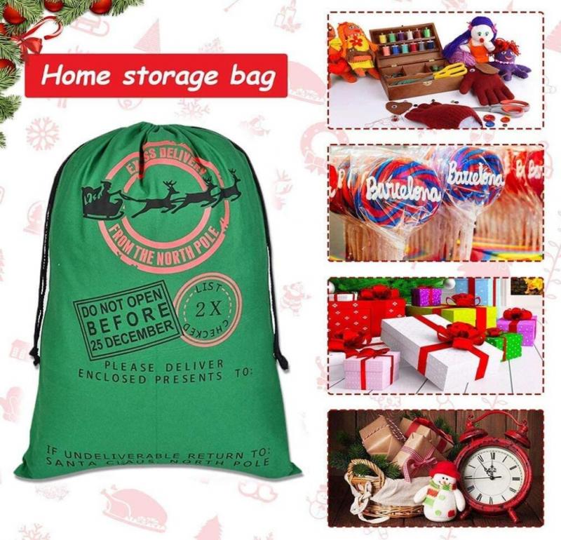Christmas Santa Sack Drawstring Bag