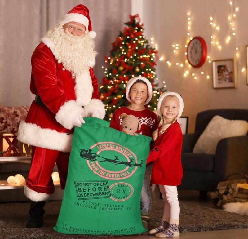 Christmas Santa Sack Drawstring Bag